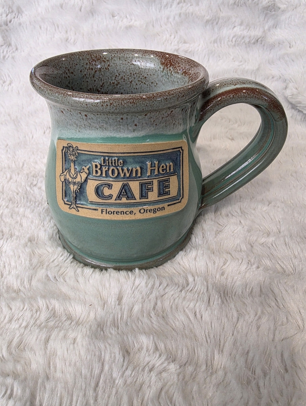 2020 Deneen Pottery Little Brown Hen Cafe Florence Oregon Coffee Tea Mug 10oz.